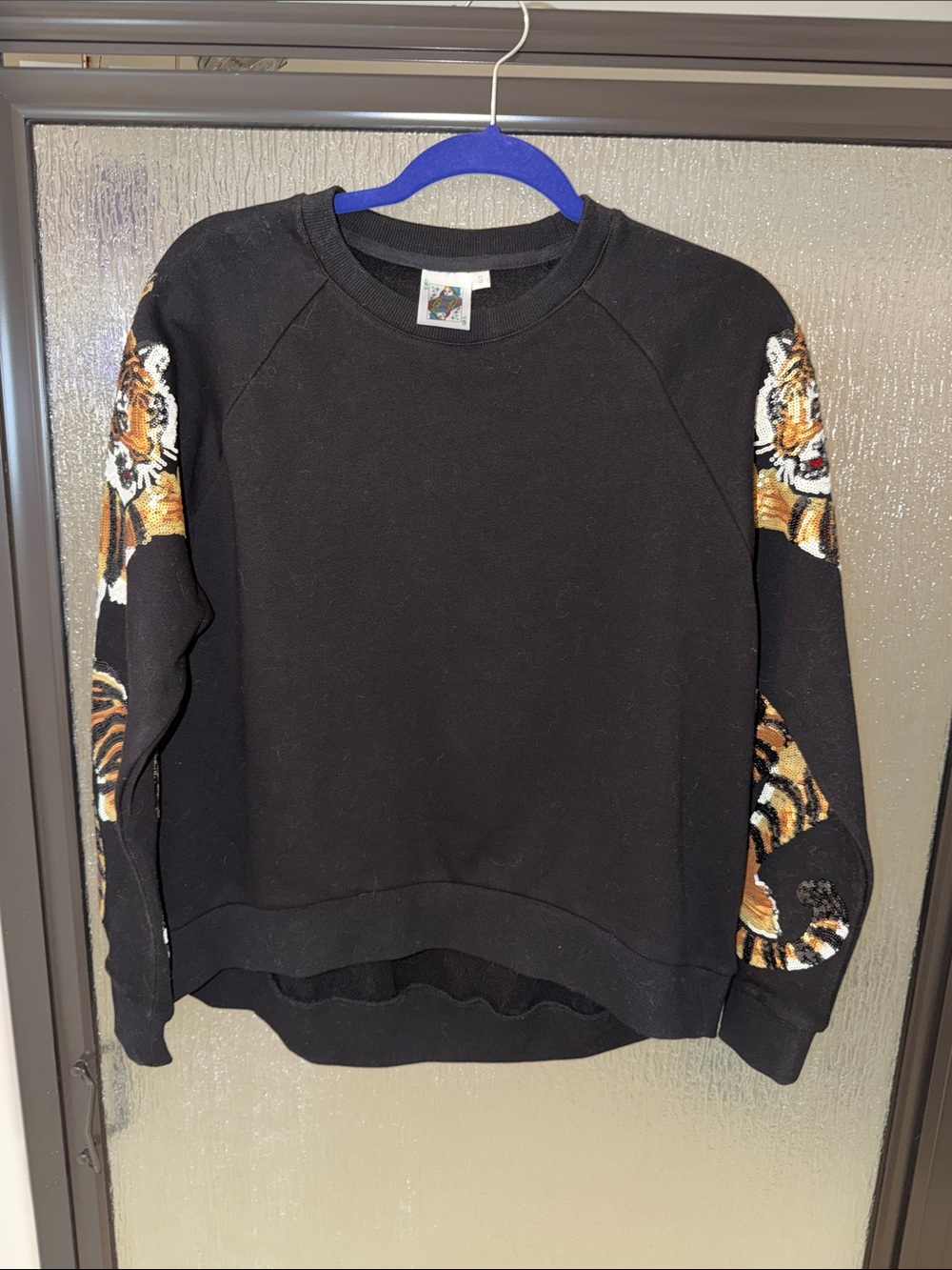 Queen of Sparkles Tiger sweatshirt size S